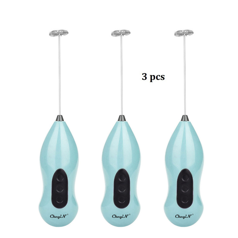 3Pcs/Set Electric Mini Egg Beaters Drinks Milk Coffee Foam Whisk Eggs Cream Mixer Kitchen Tools