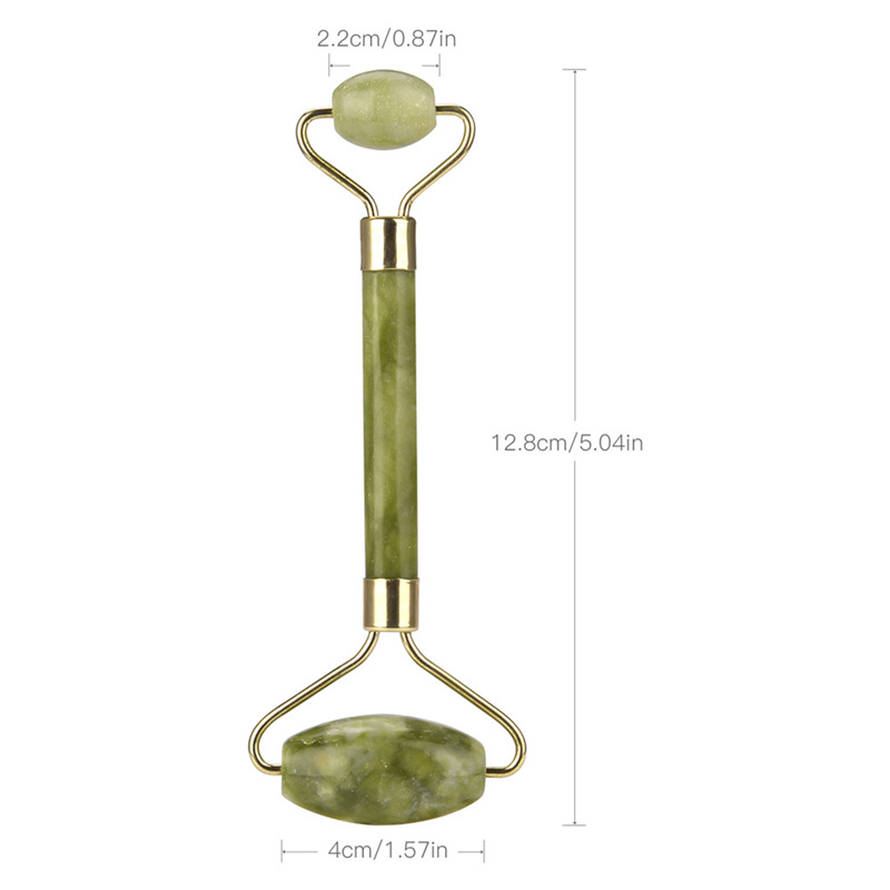 Double Head Facial Roller Massage Natural Jade Skin Care