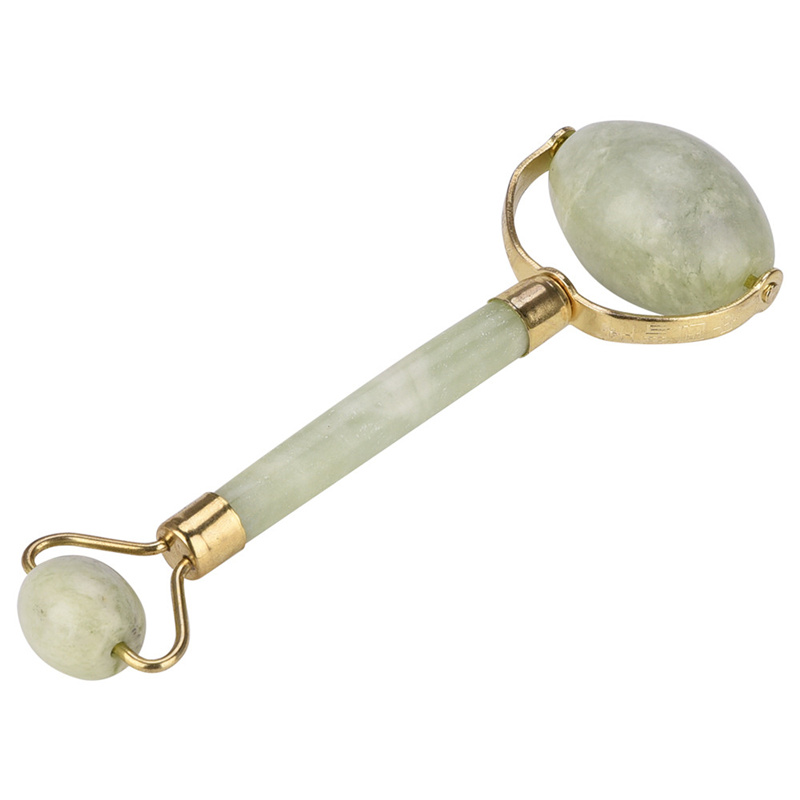 Facial Roller Massage Double Head Natural Jade Face Neck Slimmer Handmade Face Massage