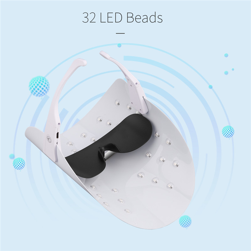 LED Facial Mask Skin Rejuvenation Photon Light Therapy Wrinkle Acne Beauty Skin Tool