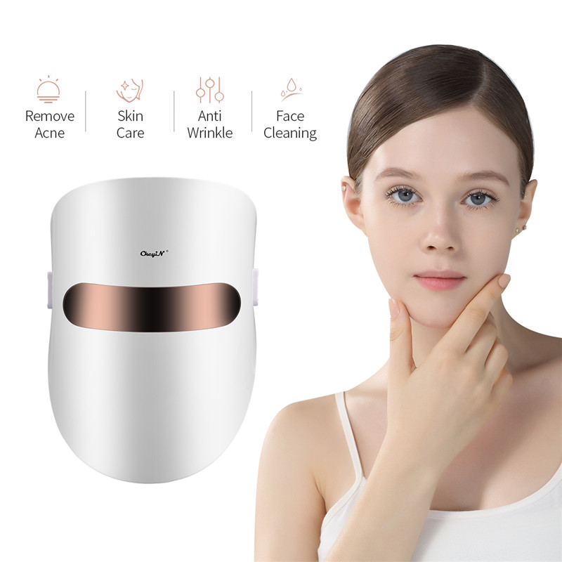 LED Facial Mask Skin Rejuvenation Photon Light Therapy Wrinkle Acne Beauty Skin Tool