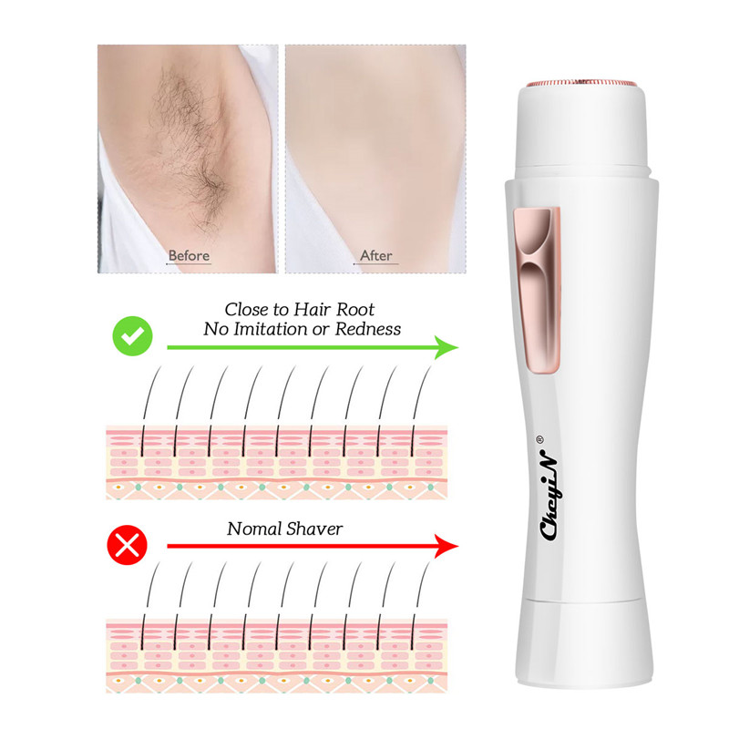 Electric Hair Removal USB Rechargeable Painless Epilator for Body Groomer Cordless Shaver