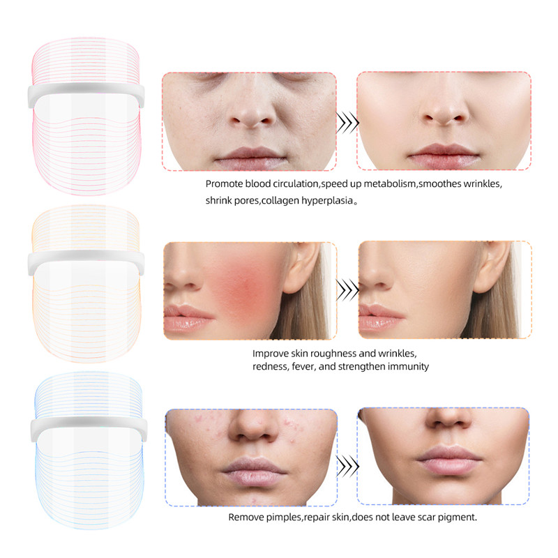 Wireless Face Mask LED Light Therapy Beauty Instrument Facial SPA Skin Rejuvenation Moisturizing
