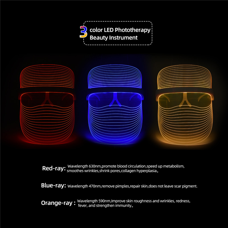 Wireless Face Mask LED Light Therapy Beauty Instrument Facial SPA Skin Rejuvenation Moisturizing