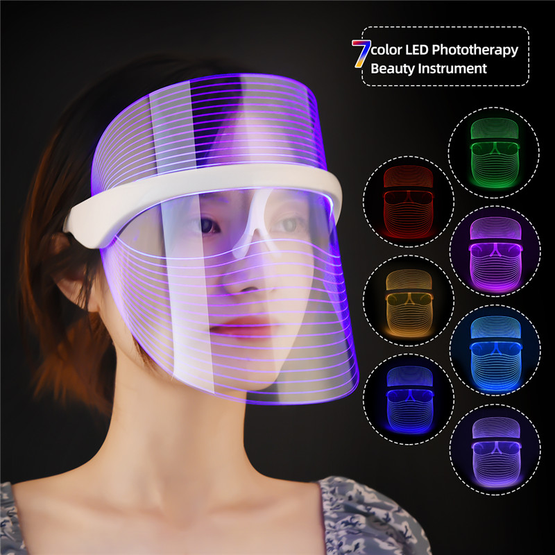 7color LED Light Therapy Face Mask Beauty Instrument Facial SPA Wrinkle Removal Skin Rejuvenation