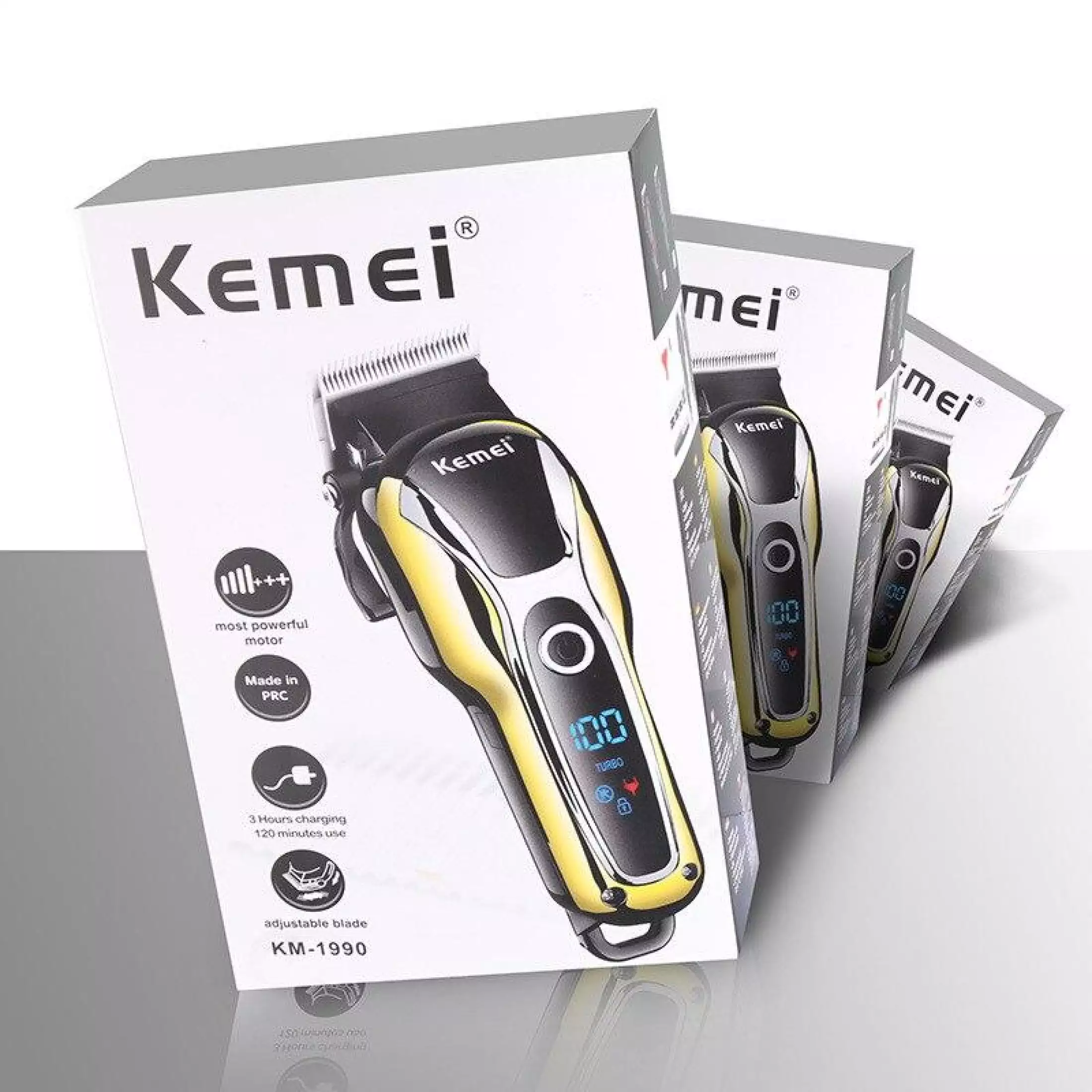 KM-1990 Men&apos;s Electric Hair Clipper Fast Charge Haircut Trimmer Machine Cordless Shaver