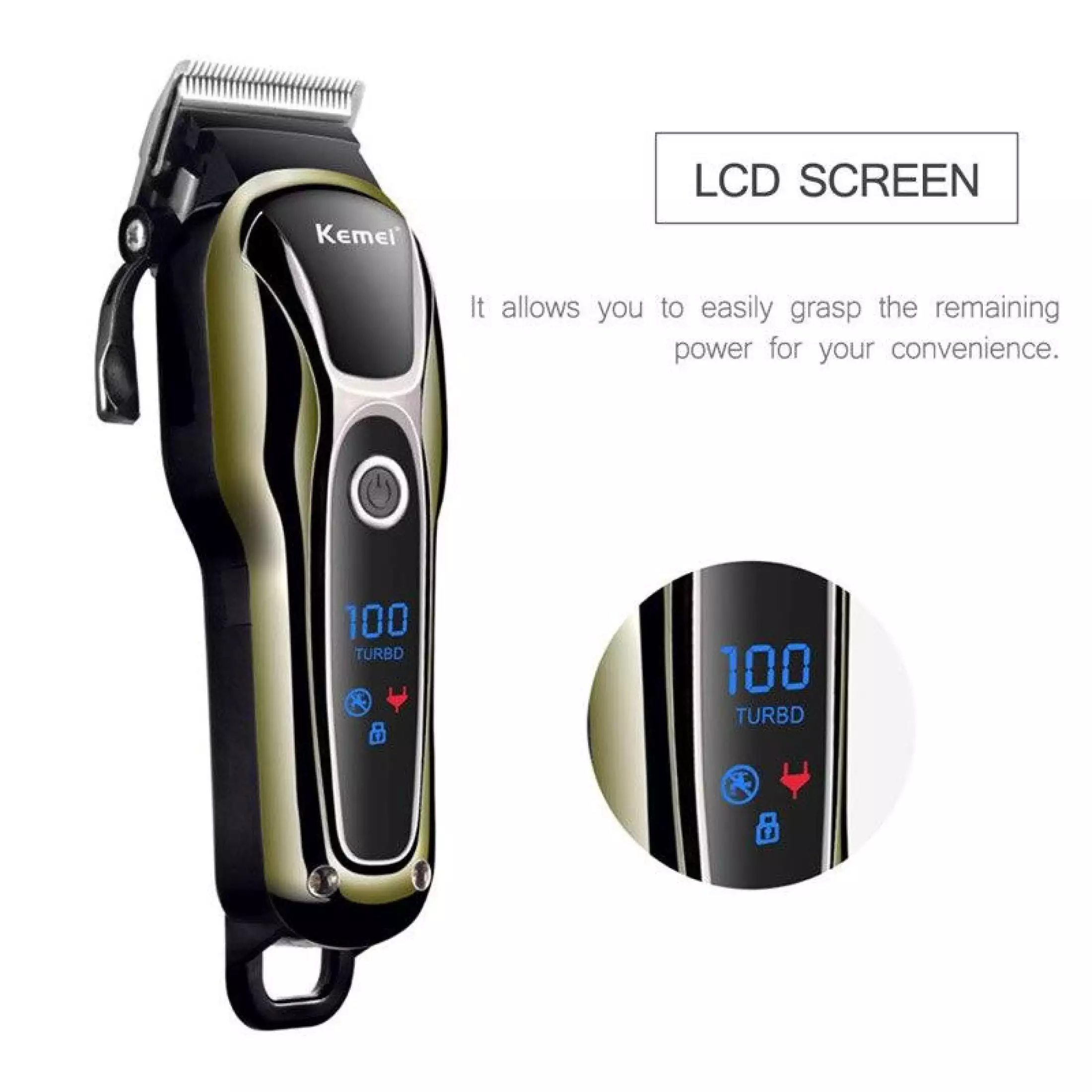 KM-1990 Men&apos;s Electric Hair Clipper Fast Charge Haircut Trimmer Machine Cordless Shaver