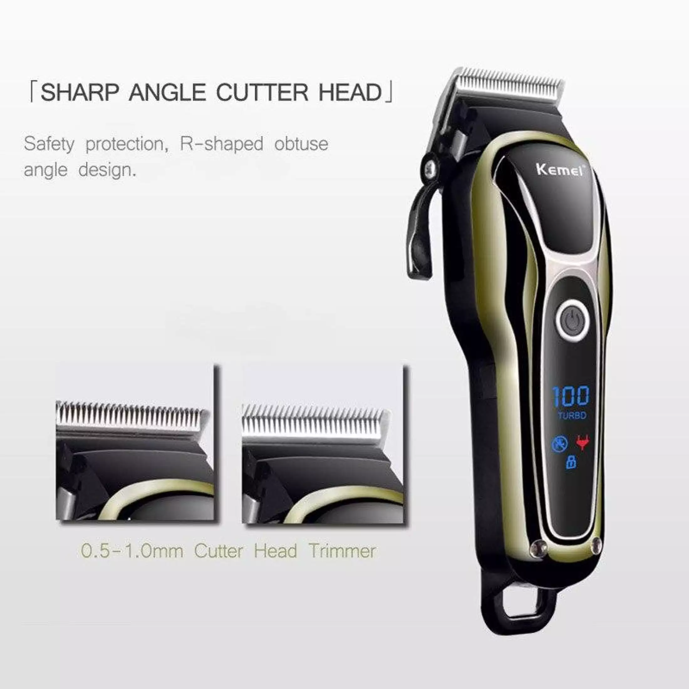 KM-1990 Men&apos;s Electric Hair Clipper Fast Charge Haircut Trimmer Machine Cordless Shaver