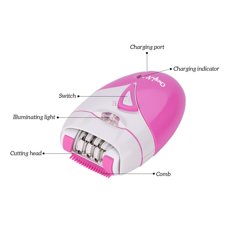 USB Rechargable Female Epilator Women Shaver Hair Removal Electric Bikini Depilatory Legs Body