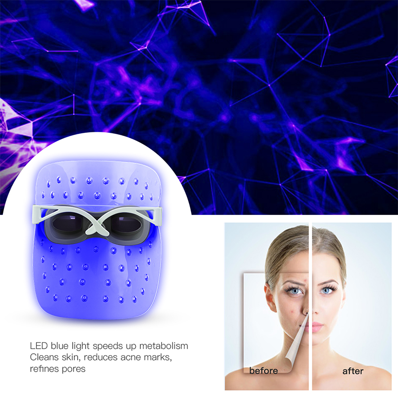 48 LED Light Photon Therapy Facial Mask Skin Rejuvenation Therapy Wrinkle Acne Beauty Skin Tool