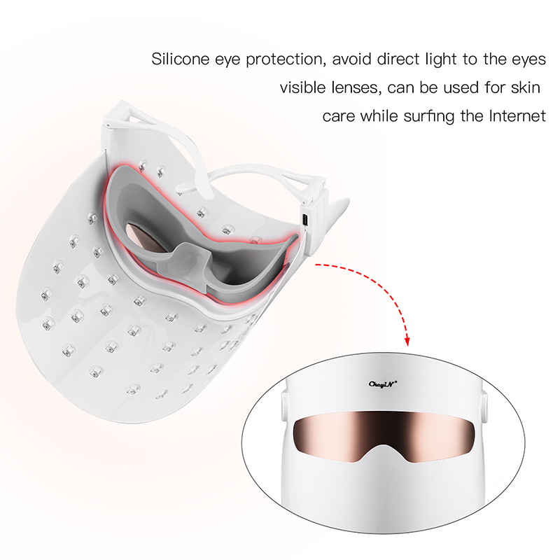 48 LED Light Photon Therapy Facial Mask Skin Rejuvenation Therapy Wrinkle Acne Beauty Skin Tool