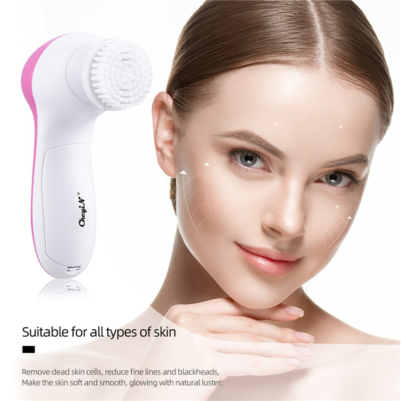 4 in 1 Facial Spin Cleansing Brush with 7 Brush Heads for Deep Cleansing face Removing Blackhead