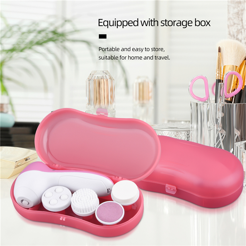 4 in 1 Facial Spin Cleansing Brush with 7 Brush Heads for Deep Cleansing face Removing Blackhead
