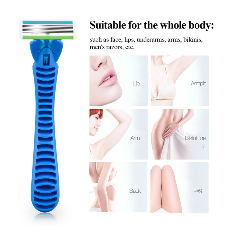 6-layer Manual Shaver Ladies Hair Removal Skin-tight and Flexible Blade Clean and Smooth