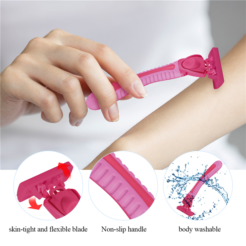 6-layer Manual Shaver Ladies Hair Removal Skin-tight and Flexible Blade Clean and Smooth