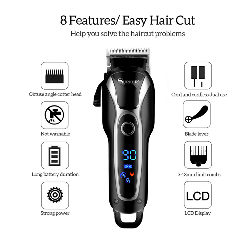 New Arrival Professional Rechargeable Electric Hair Clipper Hair Trimmer Hair Cutting Machine for Child Adults