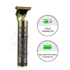 Zero Adjustable Professional Hair Trimmer  Rechargeable Metal Cordless Beard Shaver Gold normal