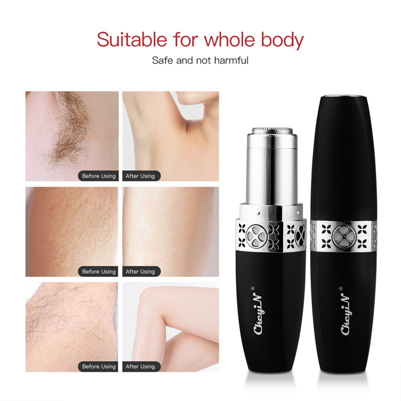Mini Lipstick Epilator Portable Electric Hair Removal Device for Body Use USB Rechargeable