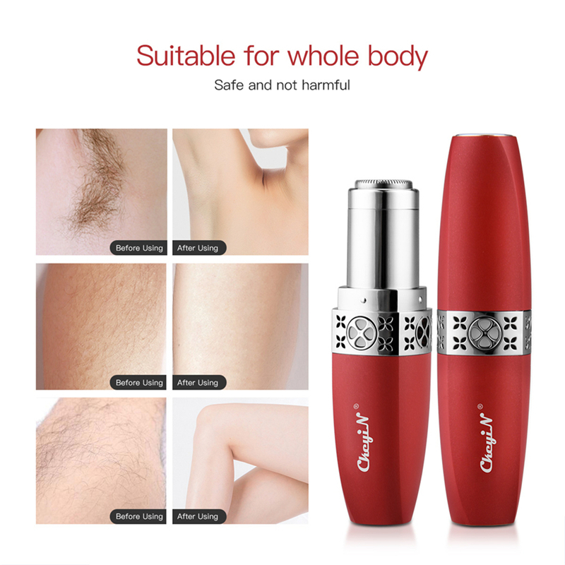 Mini Lipstick Epilator Portable Electric Hair Removal Device for Body Use USB Rechargeable