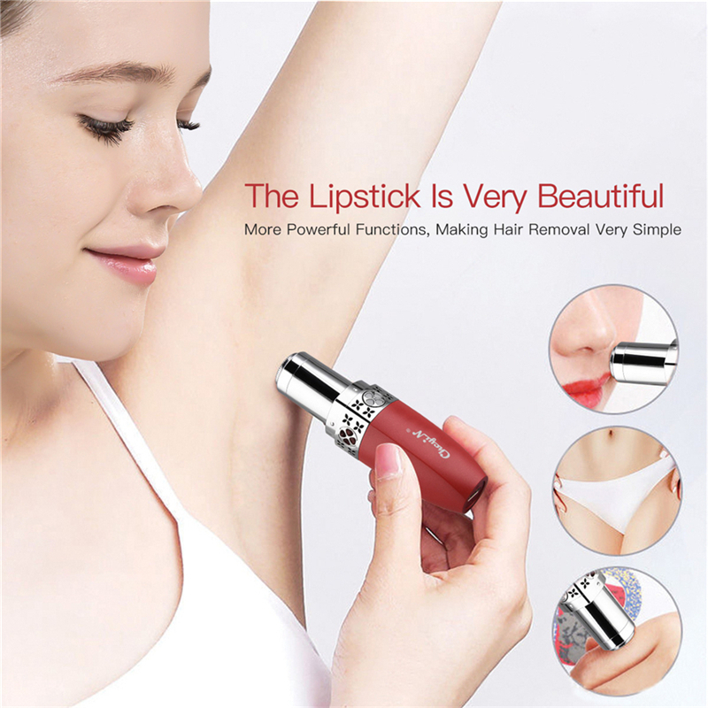 Mini Lipstick Epilator Portable Electric Hair Removal Device for Body Use USB Rechargeable