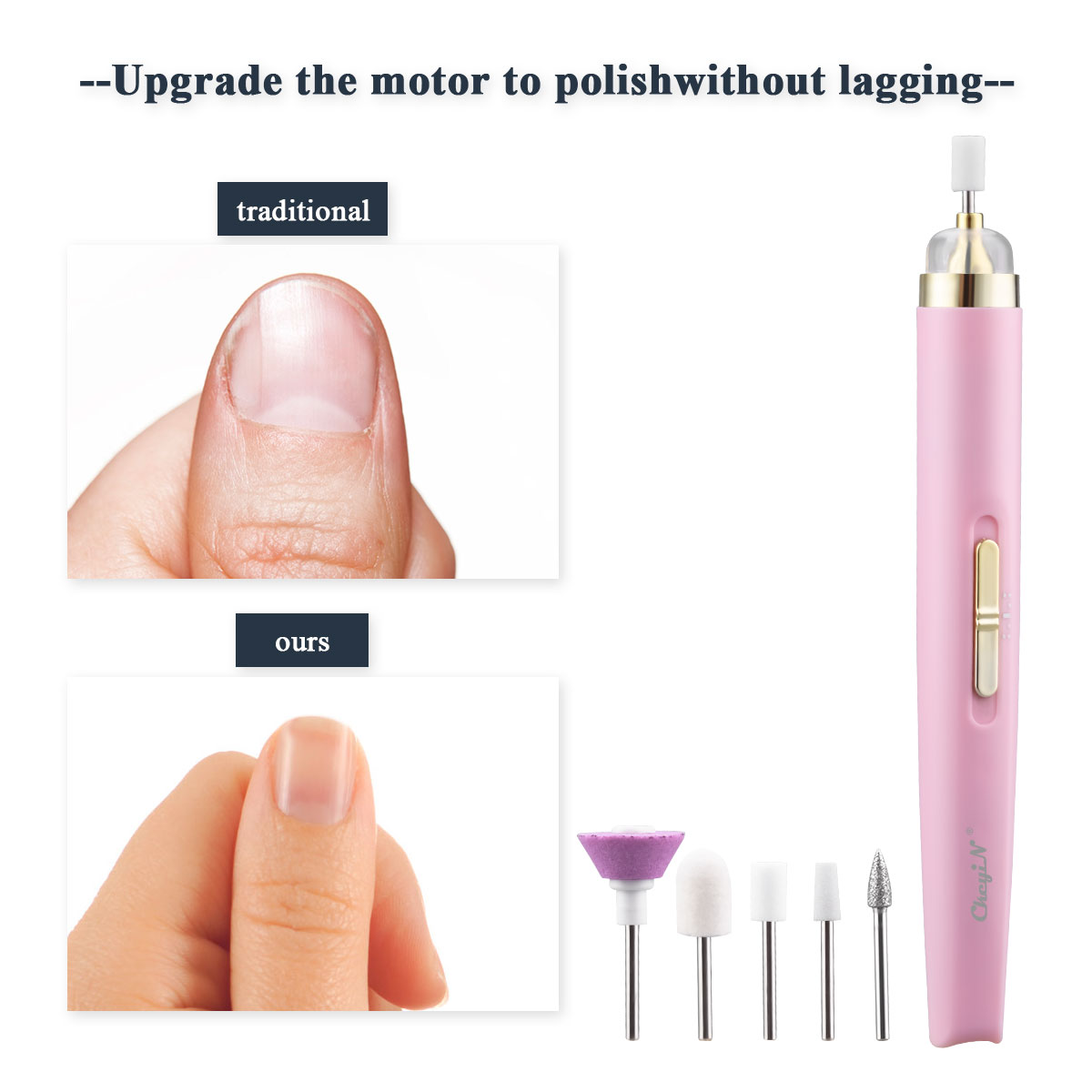 Electric Nail Drill Kit Portable for Acrylic Gel Manicure Pedicure Polishing Shape Tools for Salon