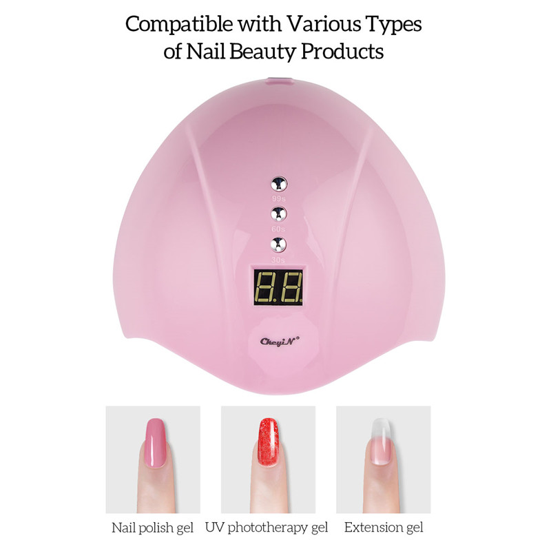 UV LED Nail Lamp  Smart Sensor 36W Nail Dryer with 3 Timer Settings for Fingernail Toenail Polishes