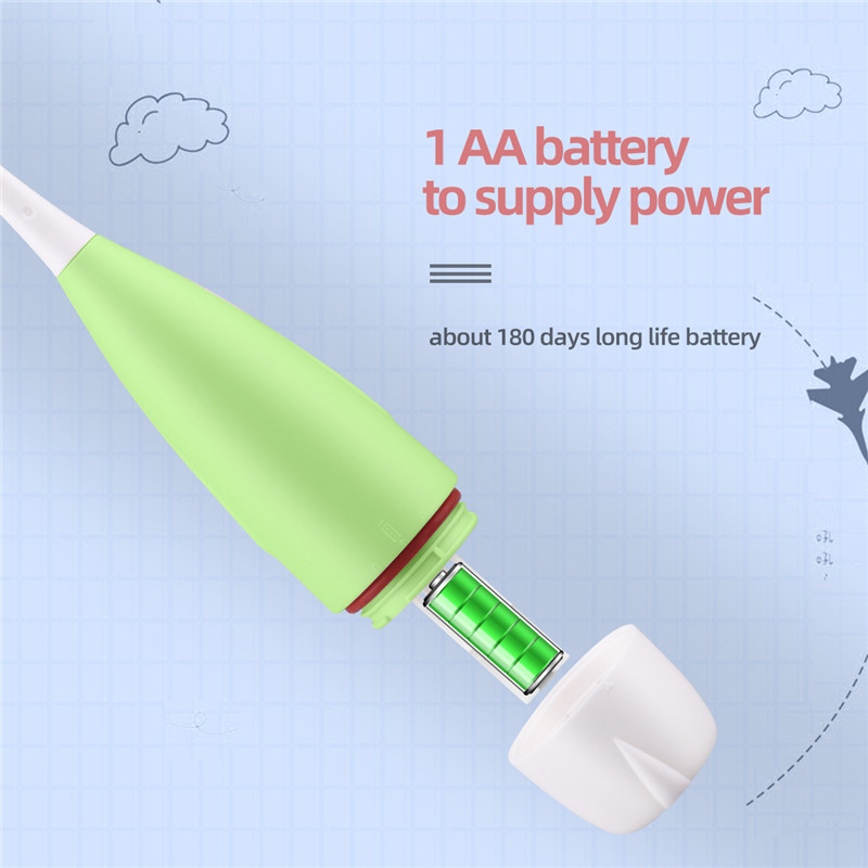 Kids Electric Toothbrush Sonic Vibrate Technology Waterproof Tooth Brush with 2 Soft Bristles Heads
