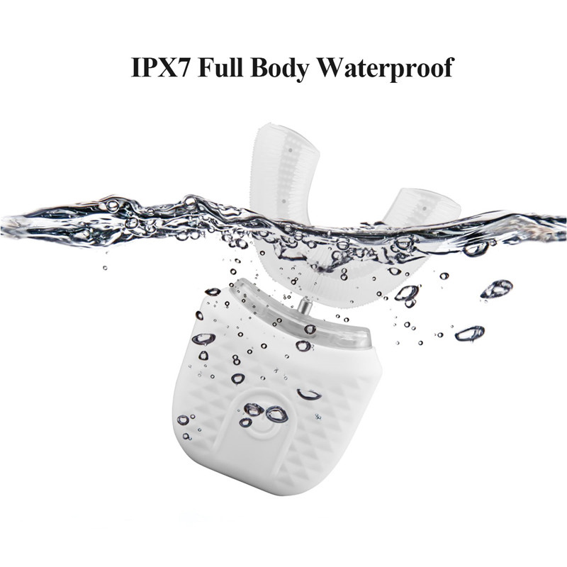 Electric Toothbrush Ultrasonic Vibration U-shaped Silicone Lazy Toothbrush Tooth Massage Whitening