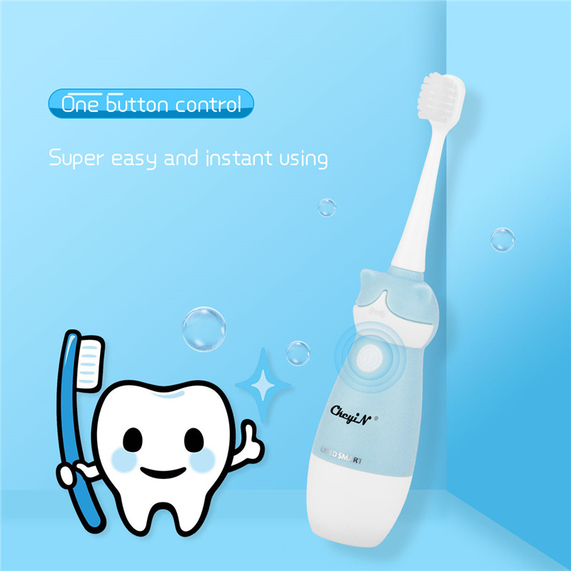 Kids Electric Toothbrush Cordless Super Soft Bristle with 2 Replacement Heads for Sensitive Gum Care