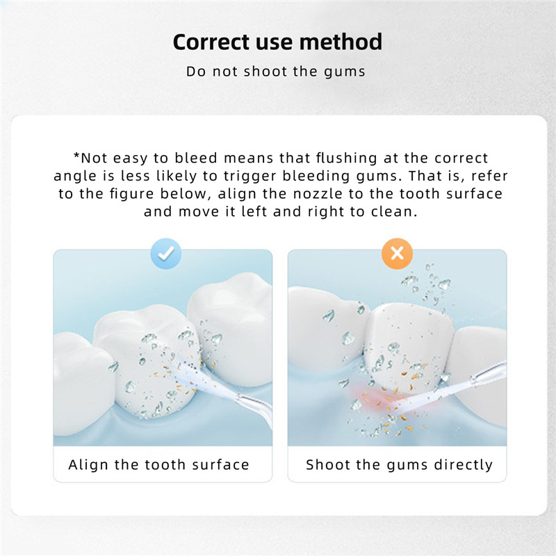 Portable Dental Flusher High-frequency Pulse Oral Irrigator Professional Water Pick Water Flosser