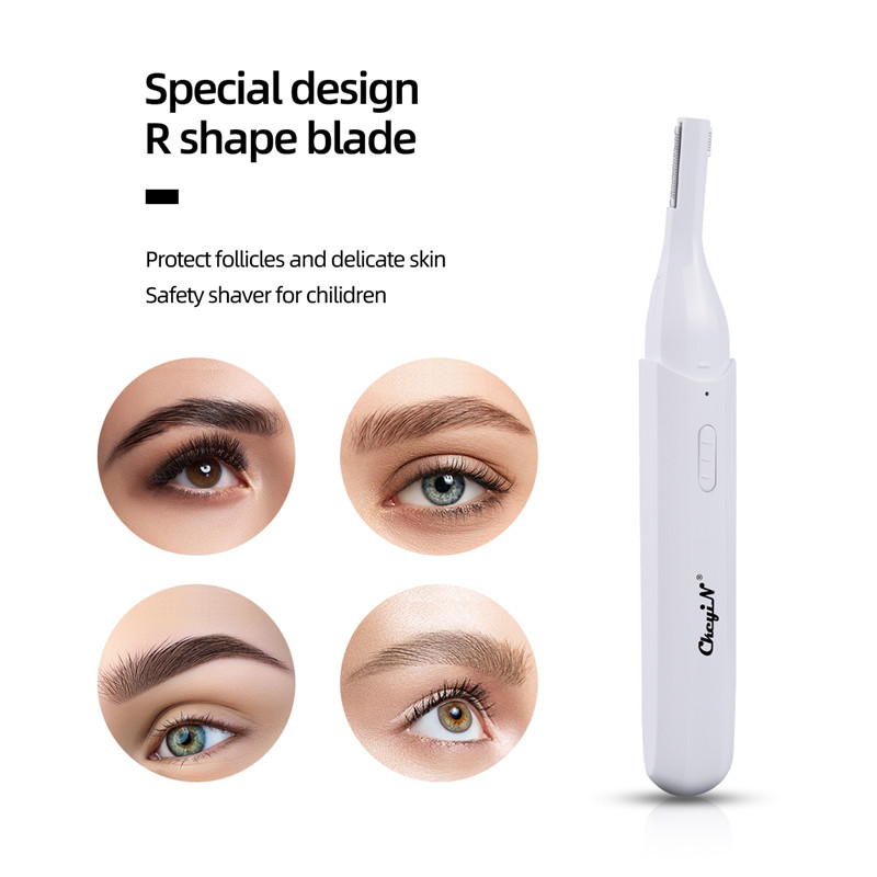 Electric Eyebrow Trimmer Painless Precision Facial Hair Remover for Women Men