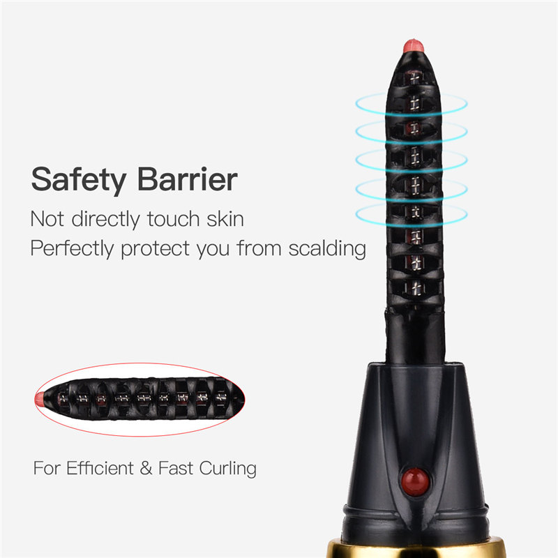 Electric Heated constant temp Eyelash Curler Long Lasting Eyelash Natural Curling Make-Up Tool