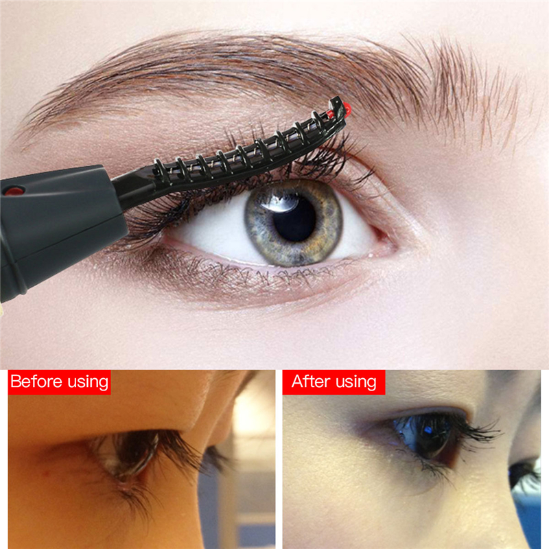 Electric Heated constant temp Eyelash Curler Long Lasting Eyelash Natural Curling Make-Up Tool