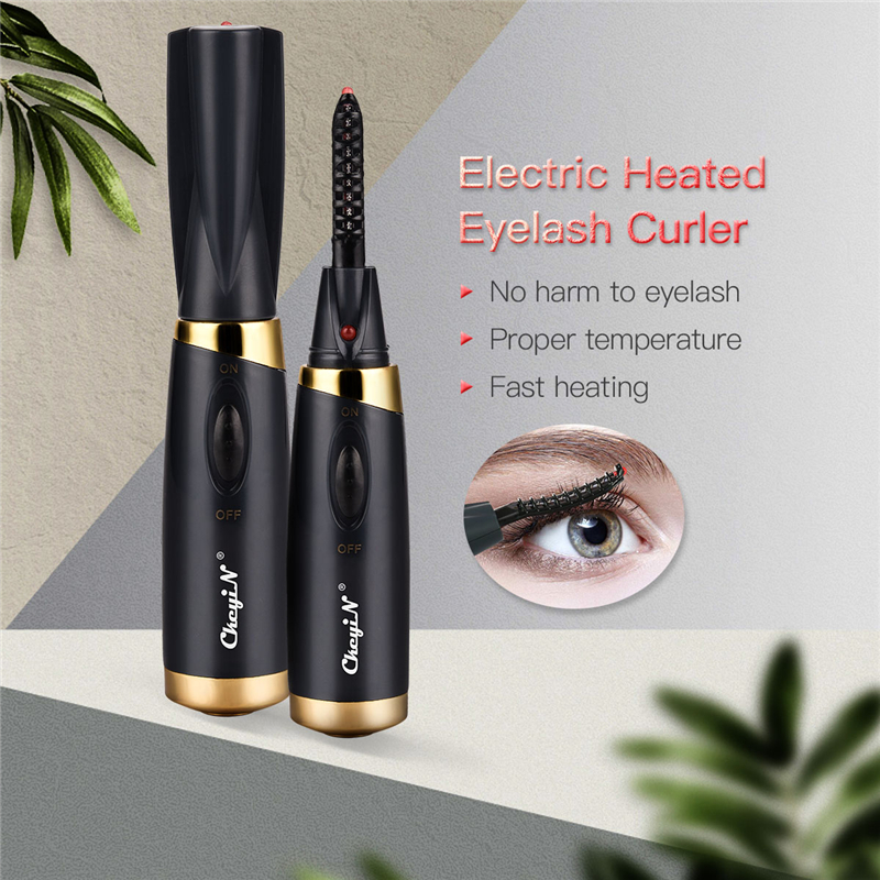 Electric Heated constant temp Eyelash Curler Long Lasting Eyelash Natural Curling Make-Up Tool