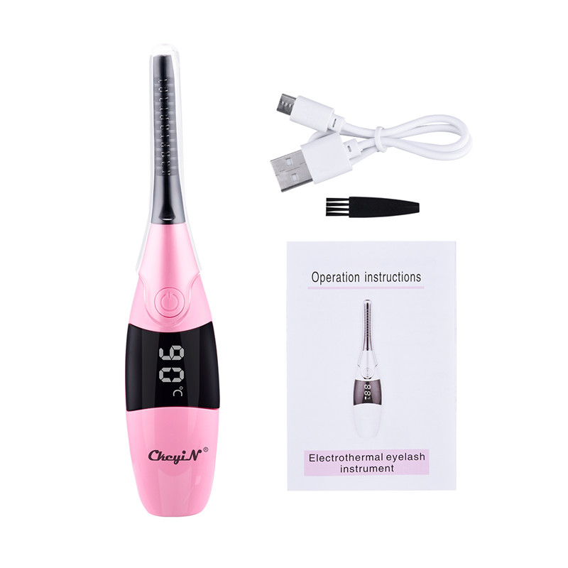 LCD Electric Heated Eyelash Curler 4 Temp Gears 8s Quick Heating Eyelash Natural Curling Tool