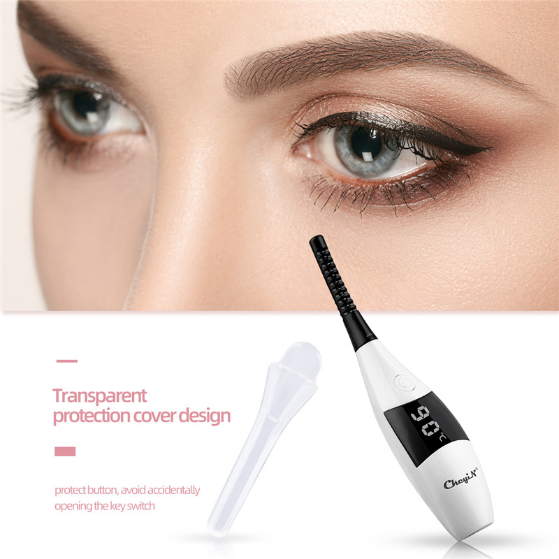 LCD Electric Heated Eyelash Curler 4 Temp Gears 8s Quick Heating Eyelash Natural Curling Tool