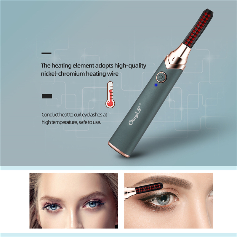 Rechargeable Electric Eyelash Curler Heated Eye Lashes Instrument