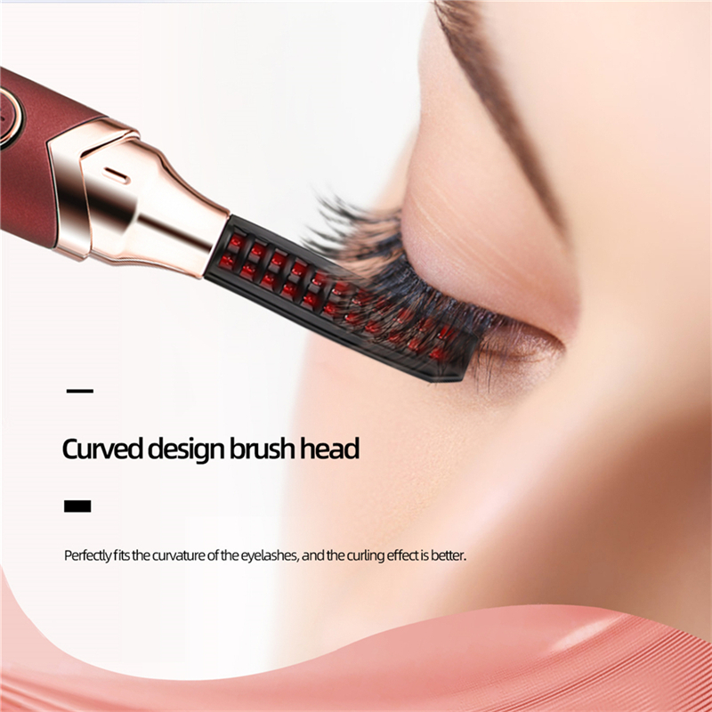 Electric Heated Eyelash Curler Rechargeable Lash Curler 3 Temperature Adjustable Quick Heating
