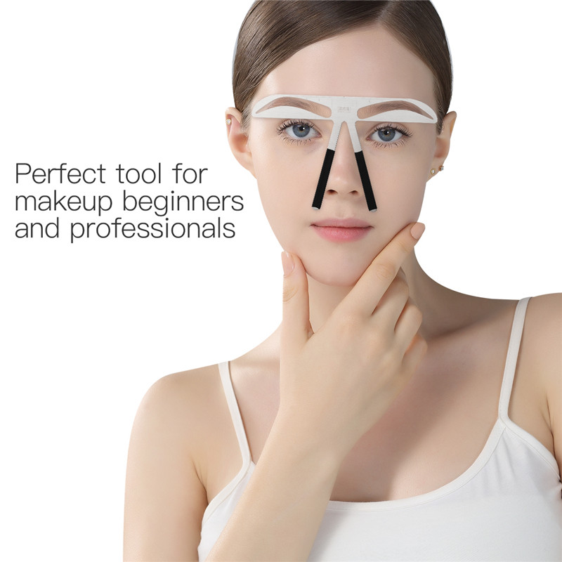 Reusable 3D Eyebrow Shaper Stencil DIY Stainless Steel Eye brow Ruler Permanent Makeup Beauty Tool