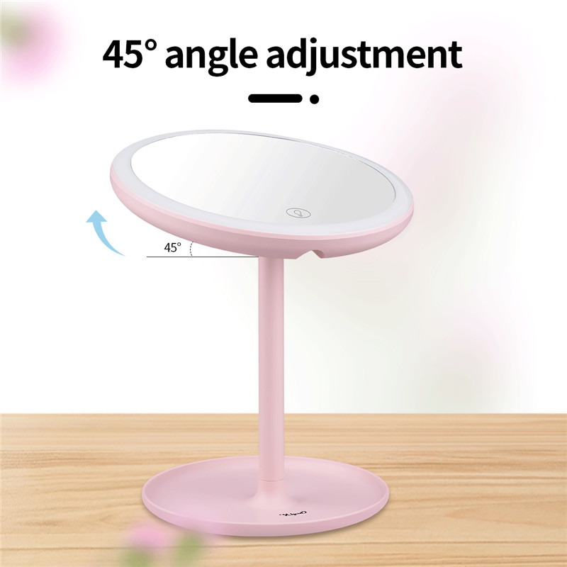 Makeup Vanity Mirror with LED Lights 3 Lighting Modes Touch Screen 5x Magnification Makeup Mirror