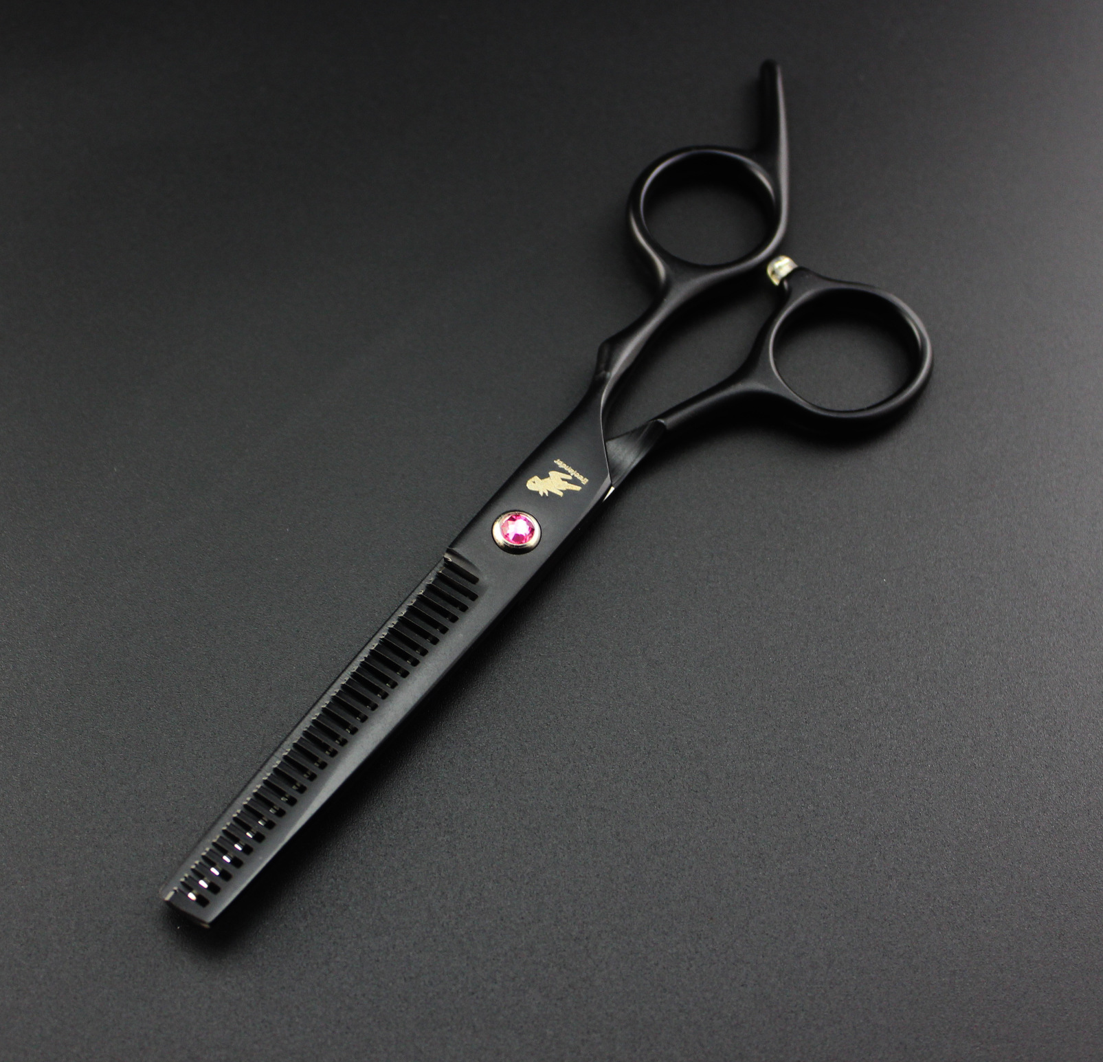 6.0 inch Black Professional Hairdressers Hair Scissors Barber Big Cutting Scissors Thinning Shears