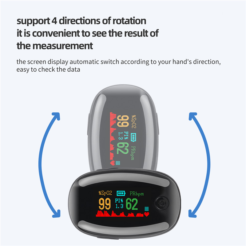 TFT Medical Fingertip Pulse Oximeter Blood Oxygen Saturation Pulse Oximeter for Home Family Use
