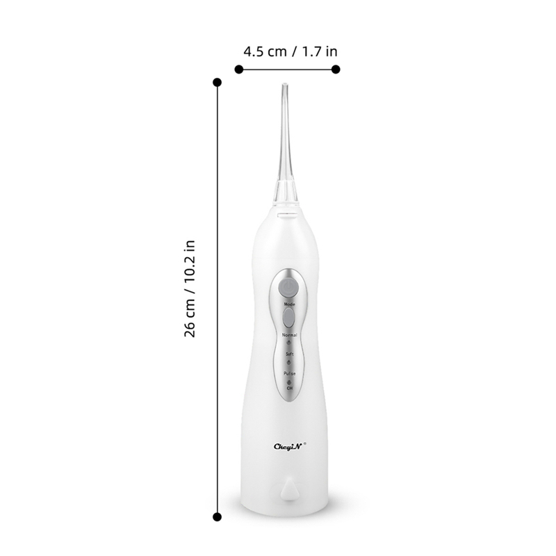 Electric Tooth Cleaner with 3 Modes 4 Jets Dental Oral Irrigator Rechargeable Waterproof Teeth Cleaner for Home Travel