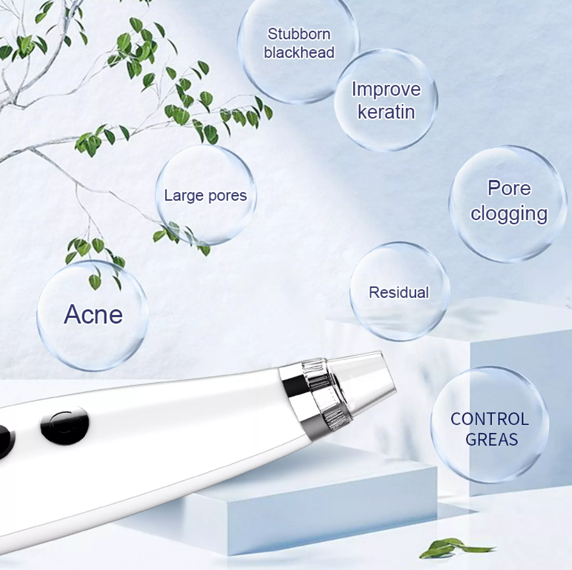 6 Suctions Electric Blackhead Remover Vacuum Pore Nose Vacuum Suction Deep Facial Cleanser Acne Extractor Pores Deeply Cleaning Tool Beauty Device