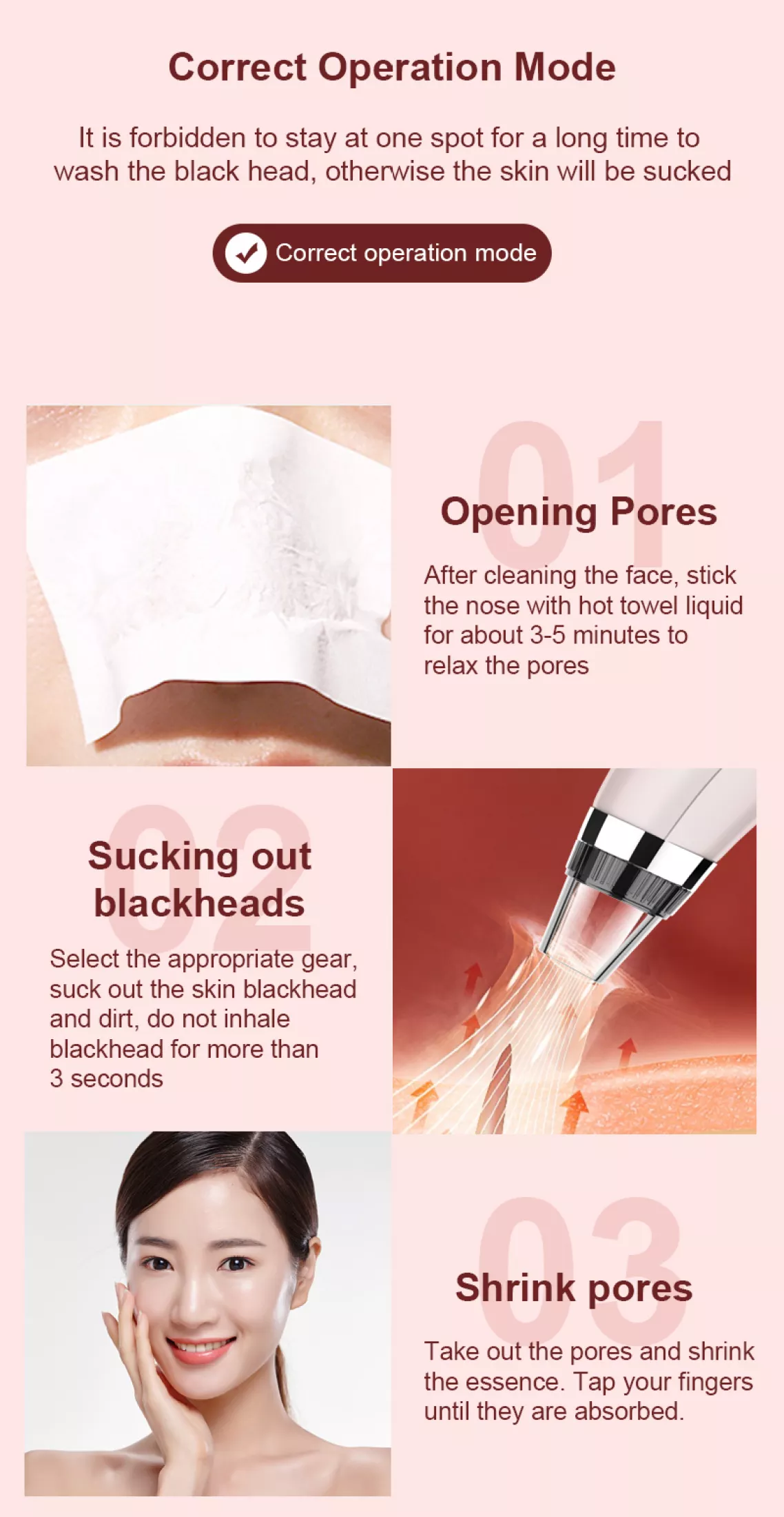 6 Suctions Electric Blackhead Remover Vacuum Pore Nose Vacuum Suction Deep Facial Cleanser Acne Extractor Pores Deeply Cleaning Tool Beauty Device