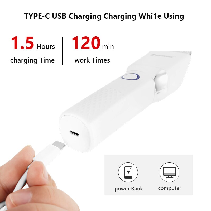 USB Electric Hair Clipper Low Noise Ceramic Cutter Blade Hair Fast Charging Hair Trimmer For Men Adults Kids Clipper Haircut