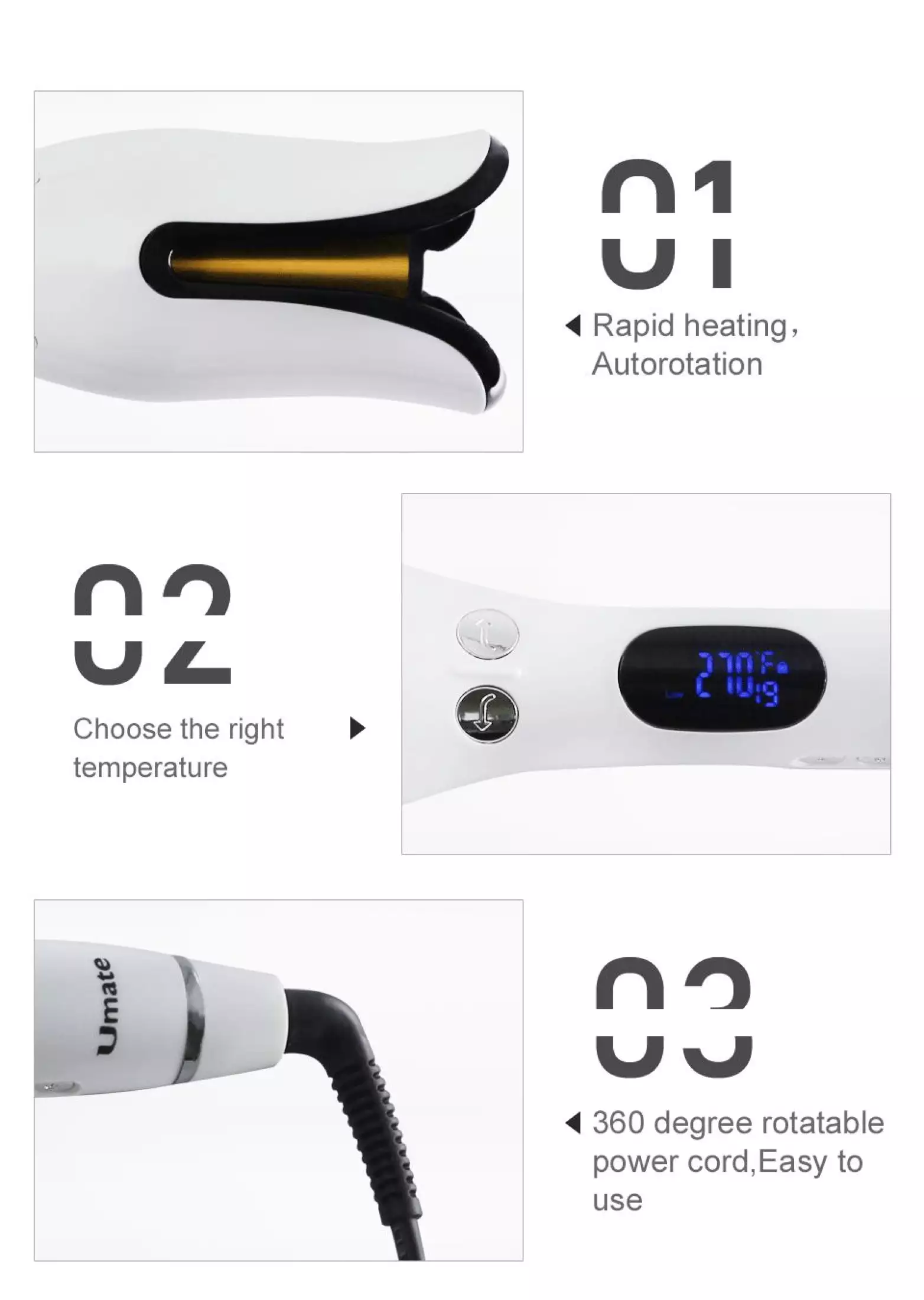 Automatic Hair Curler Wand Hair Styling Tools Magic Roller Curling Iron Rose-shaped Multi-Function