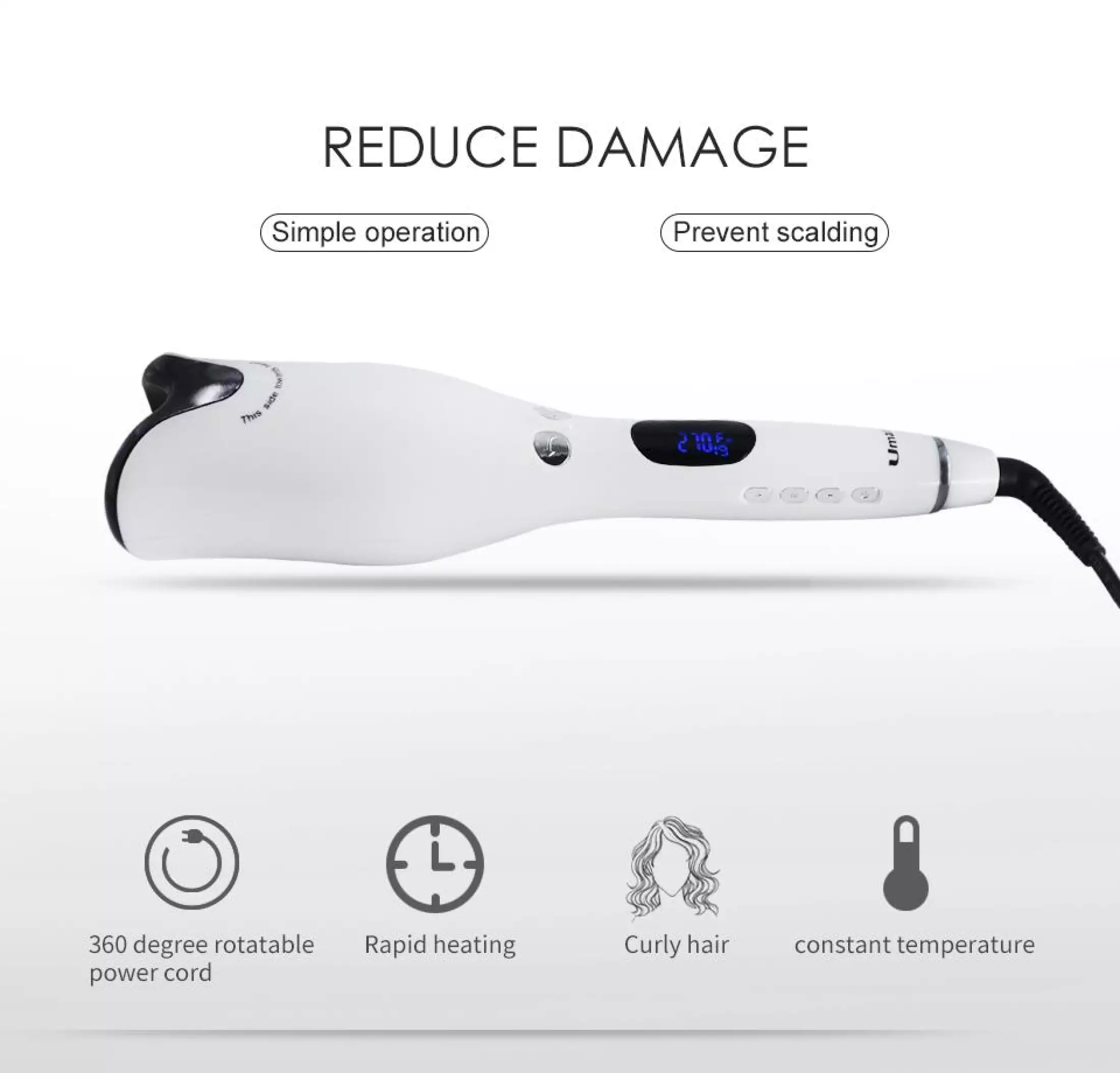 Automatic Hair Curler Wand Hair Styling Tools Magic Roller Curling Iron Rose-shaped Multi-Function