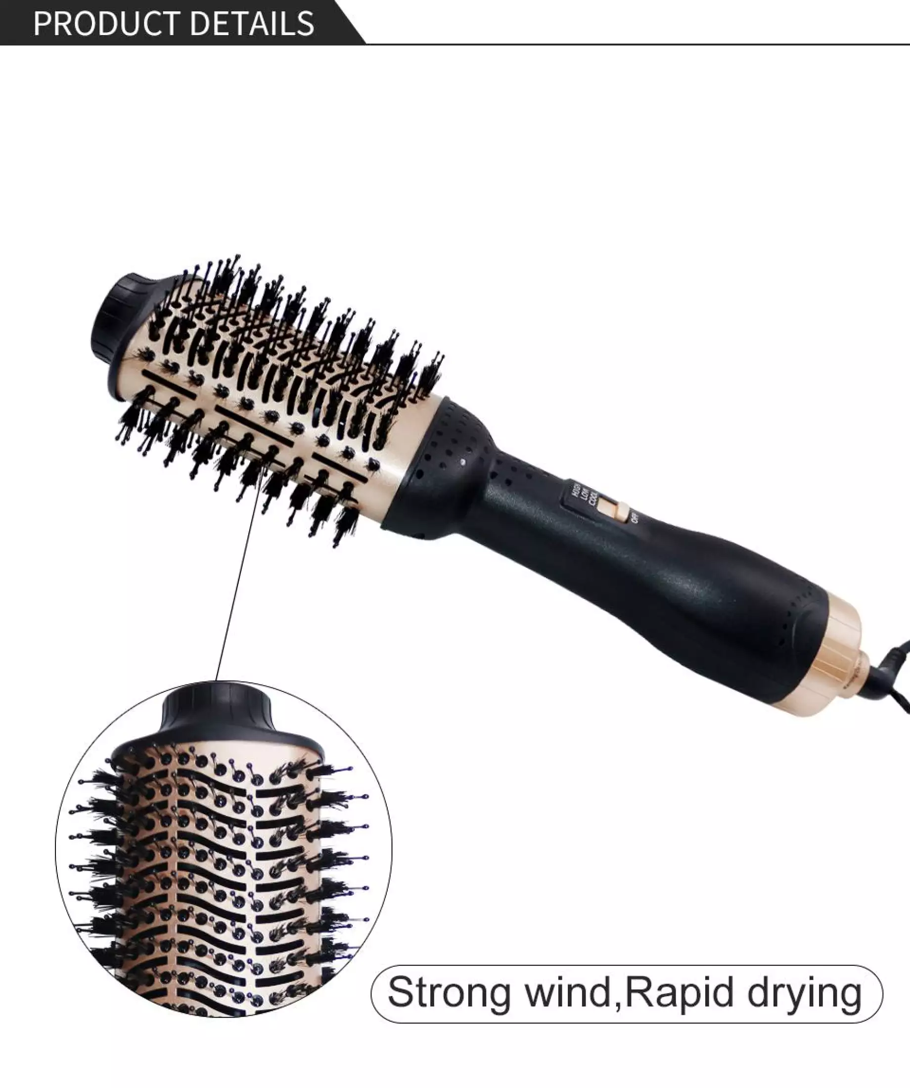 Hair Dryer Brush Blow Dryer Hair Styler Hot Air Comb One Step Hair Dryer and Volumizer 3 in 1 Blower Brush Hairdryer Hairbrush