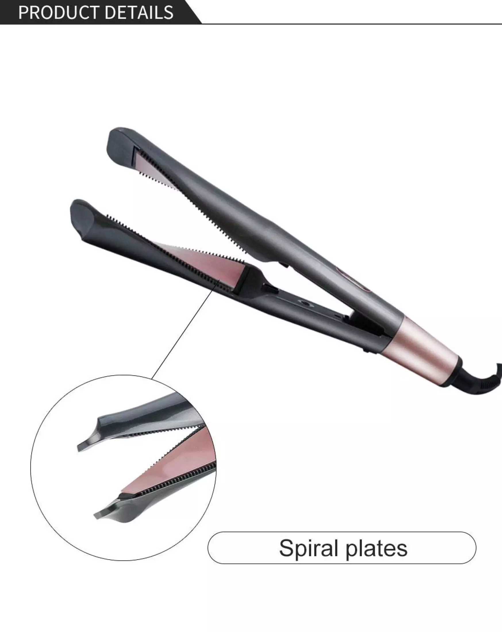 Professional 2 in 1 Hair Curler Hair Straightener Wet & Dry Flat Iron Hair Styler